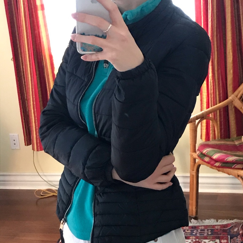 Puffy jacket dark blue